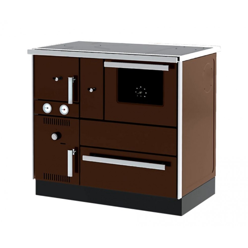 ᐉ Wood burning cooker with back boiler Alfa Plam Alfa Term 27 Brown, 27.56kW Topppriser